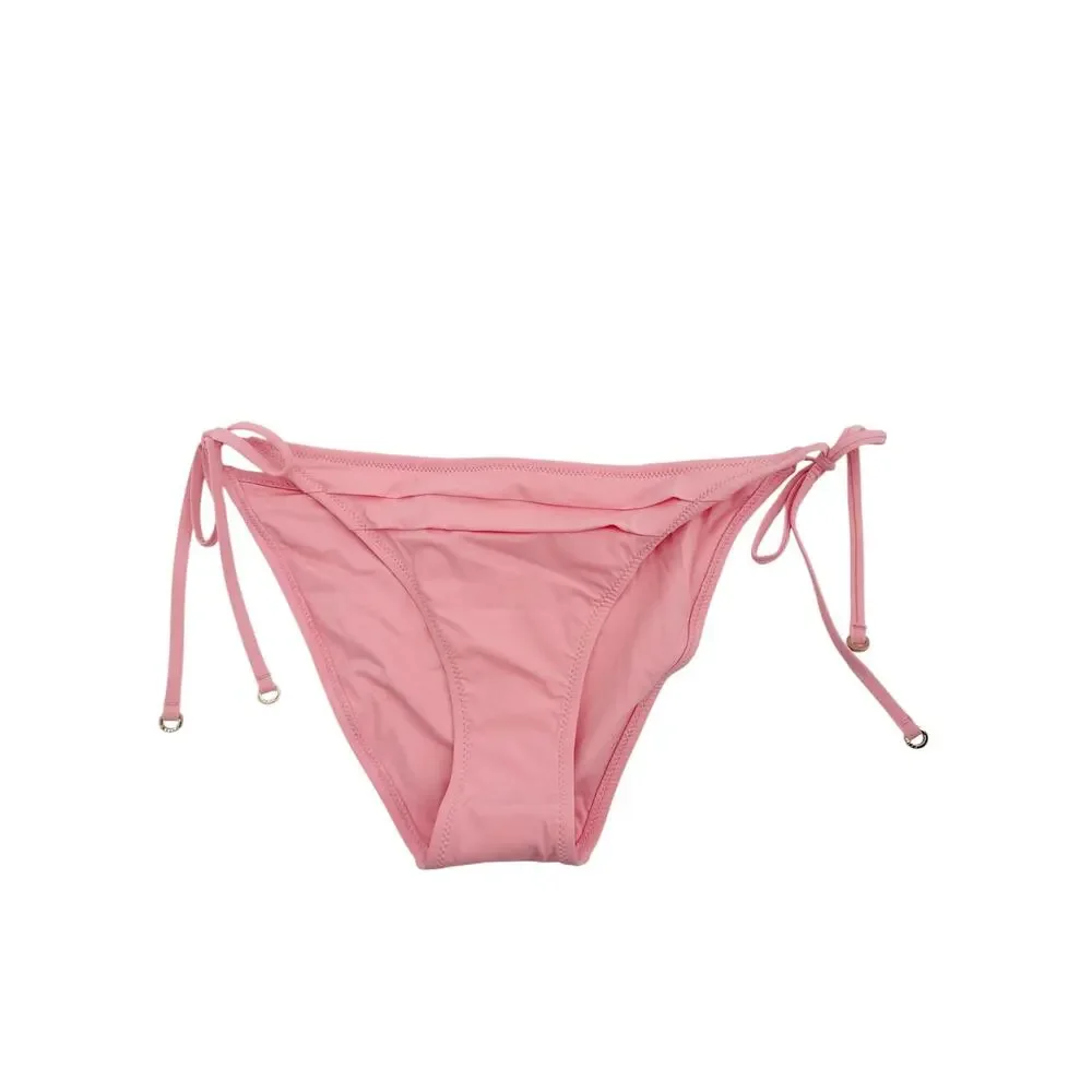 REISS Annabella Knot Detail Triangle Bikini Bottom Size 8 NEW Pink Swim Swimwear